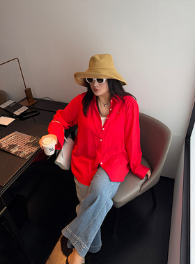 铅笔小鑫大码女装私服新搭 简约通勤亲肤随性显瘦复古衬衫