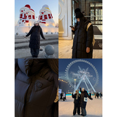 90白鸭绒直筒连帽长款 铅笔小鑫大码 女装 过膝御寒羽绒服