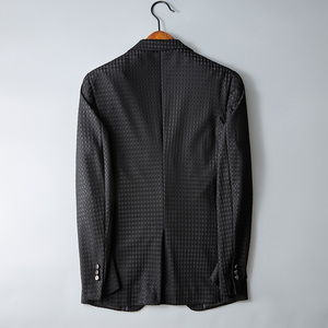 2021男士格纹小西装修身休闲上衣西服外套301P175控价328,t 型身材搭配衣服图片