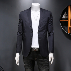 男士休闲商务上衣小西装秋季亮面潮流西服178P165,男装西服,电商D225