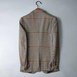 男士潮流格纹小西装修身加厚上衣西服外套121P180