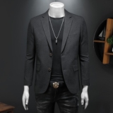 2026男士春秋新款西装亚麻休闲西装外套XZX2301P160258，男装西服套装，电商D225