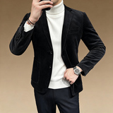 男士灯芯绒西装纯棉厚款粗条纹西服男XZ789P180268，男装西服套装，电商D225