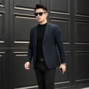 新款秋冬新款西服 休闲复古天丝棉西装男 XZ2501P165图片