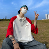 夏季宽松翻领polo衫雪山印花短袖T恤DT465特批P40控68，男装Polo衫，电商A247