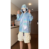 抖音主推夏季防水炫彩色宽松防晒服防晒衣F05特批P45控68，男装夹克，电商A247