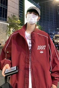 春季时尚宽松拼色织带立领休闲夹克外套 F350P65控98图片