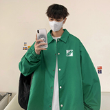 港风23春季新款ins潮流字母印花教练服夹克外套JK318P50控78，男装夹克，电商A247