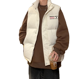 港风23新款秋冬时尚百搭宽松字母印花羽绒马甲MJ108P115控158，男装羽绒服，电商A247