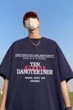 港风23新款夏季时尚百搭款式字母印花圆领短袖T恤T1171P25控38，男装T恤，电商A247