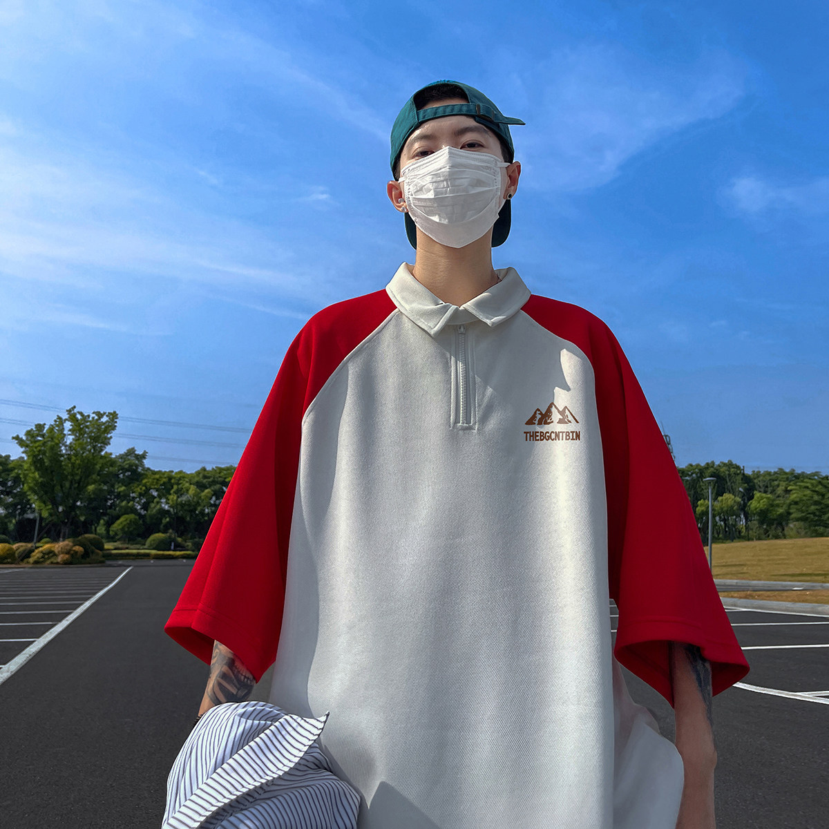夏季时尚百搭宽松polo衫翻领美式短袖T恤DT465特批P40控68,男装Polo衫,电商A247