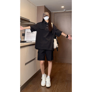 夏季户外防水速干翻领短袖工装短裤休闲套装 TZ1400特批P65控108图片