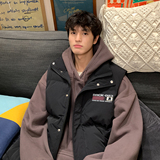 港风23新款秋冬时尚百搭宽松字母印花羽绒马甲MJ108P115控158，男装羽绒服，电商A247