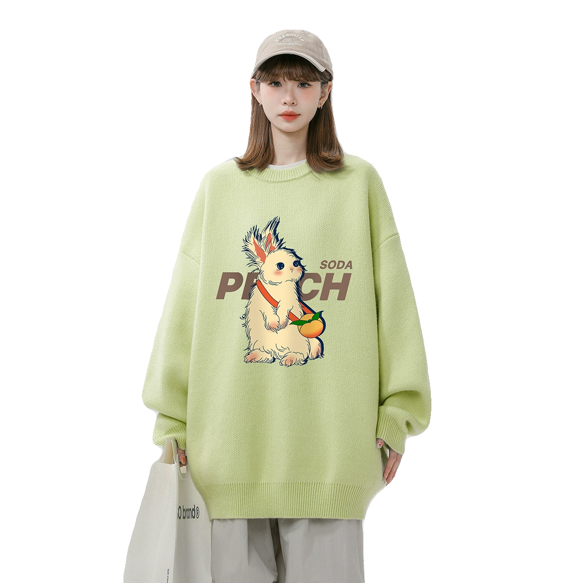 Neutral Wind 23 New Winter Fashion Versatile Loose Printed Sweater M1068 Special Approval P45 Control 68_voghion.com