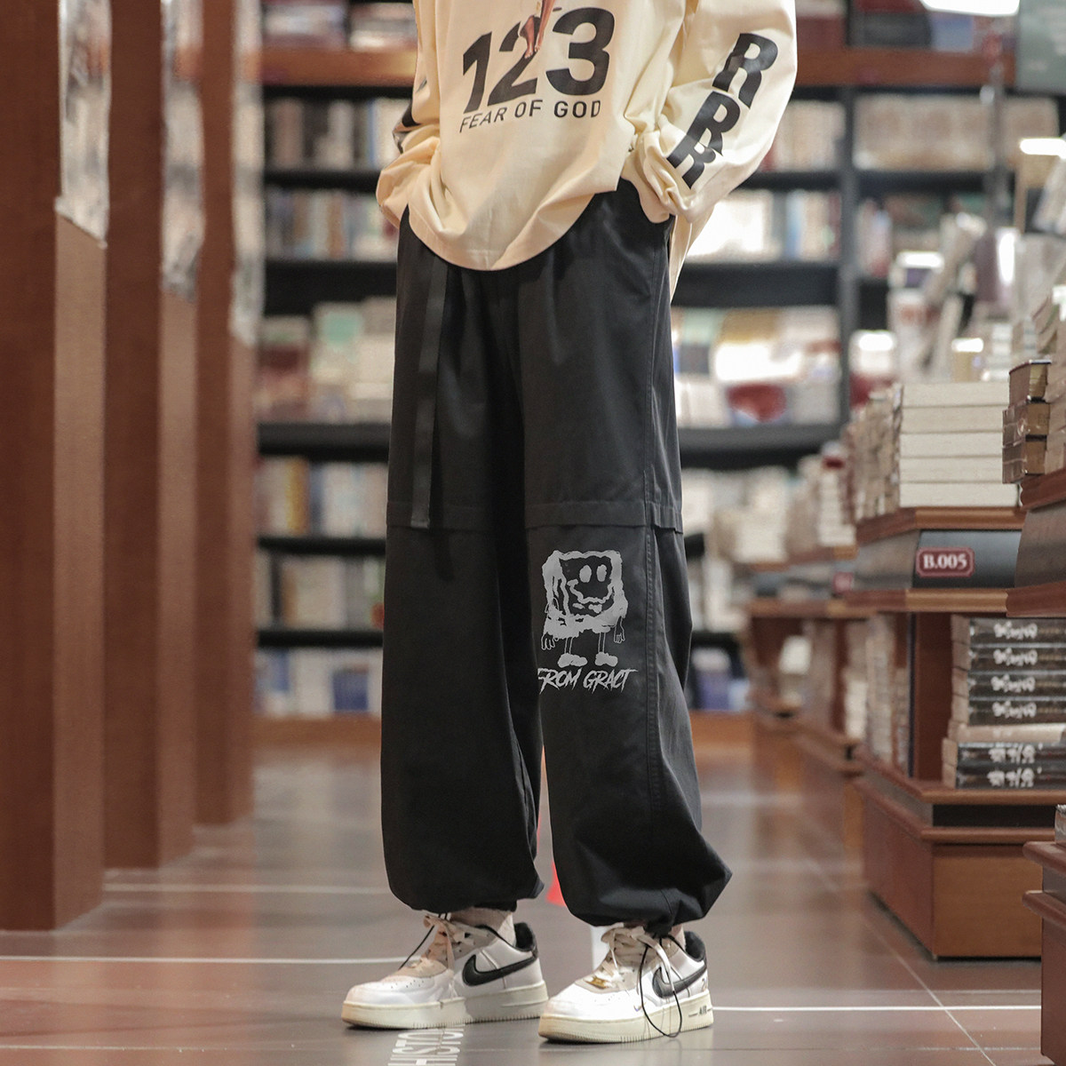 春季时尚潮流百搭垂感情侣时尚休闲裤子Q092P45控58,男装休闲裤,电商A247