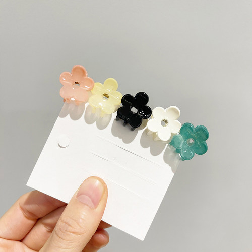 粉色花朵编发小发夹子刘海夹发卡