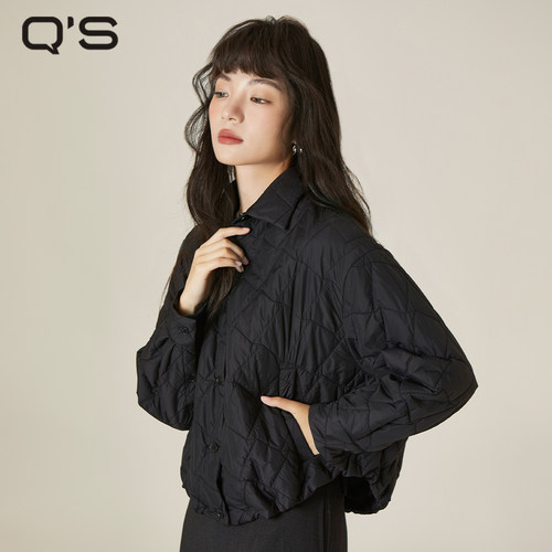 秸熙保暖小个子菱格棉服外套