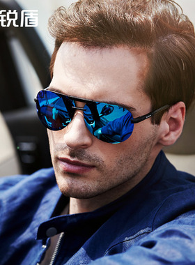 墨镜蓝色运动骑行时尚风偏光镜