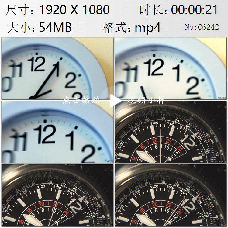 挂钟表针快速转动时间飞快流逝高级钟表盘面特写高清实拍视频素材