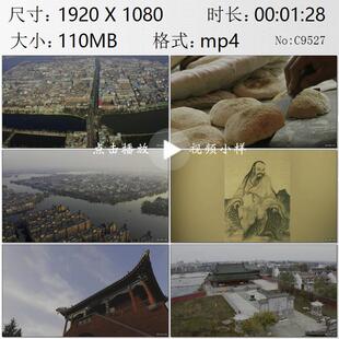 航拍河南周口淮阳古城龙湖繁华热闹商业街伏羲定都之地视频素材