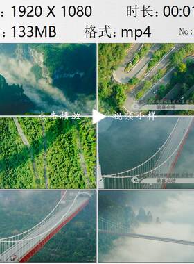航拍湖南德夯大峡谷湘西苗族吉首市矮寨公路特大悬索桥视频素材