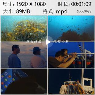 中泰气候与海洋生态联合实验室安达曼海采集海水样本实拍视频素材