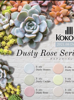 日本kokoist Dusty Rose柔和马卡龙色 #261-266 新色国内首新色