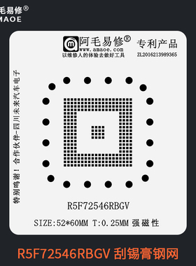 汽车电子芯片R5F72546RBGV手工植锡网单片机BGA272锡膏植锡网钢网