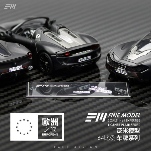 164金属车牌FM欧盟欧洲车模牌照