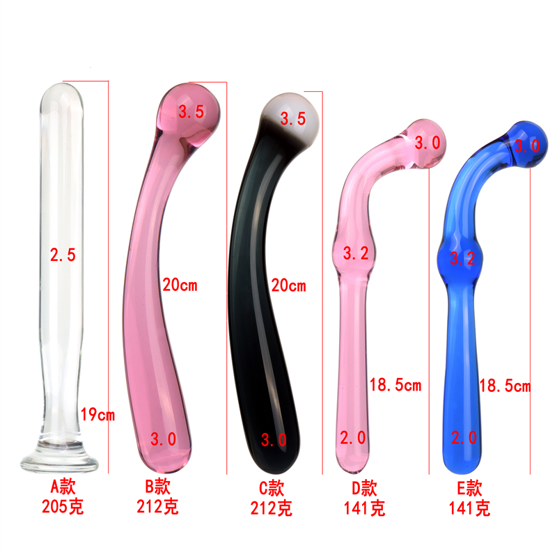 高硼硅实心玻璃棒多款造型圆润粗按摩酥麻穴位棍放松坚固耐磨顺滑