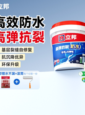 立邦防水涂料厨房卫生间高弹抗裂JS弹性防水堵漏王地面超柔蓝色