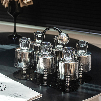 创意轻奢家用玻璃喝水杯收纳倒挂沥水杯架高颜值个性杯子置物架