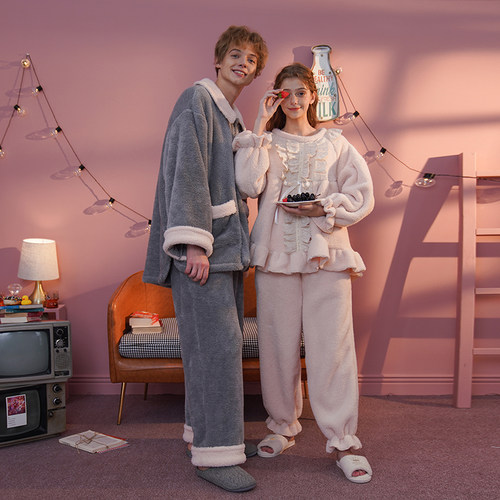 bananagirl秋冬珊瑚绒保暖家居服