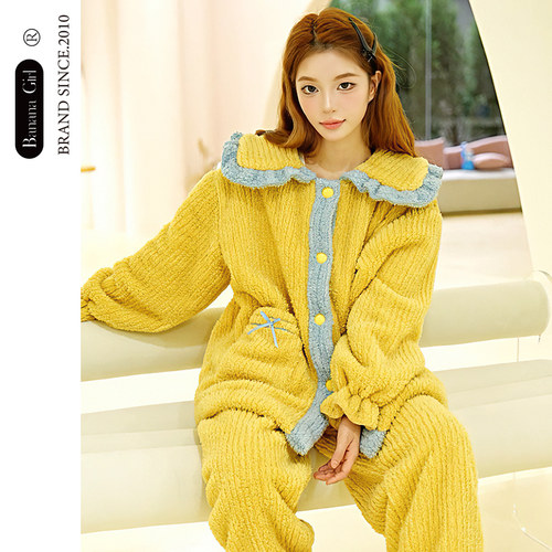 bananagirl睡衣冬季加厚保暖睡衣