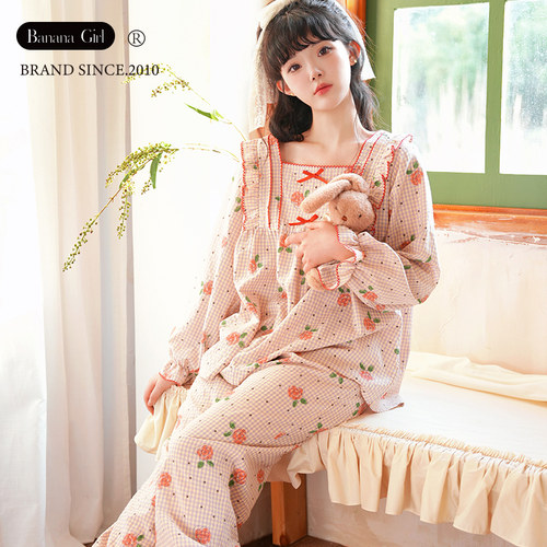 bananagirl女士春秋甜美睡衣