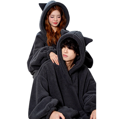 bananagirl冬季睡袍女长男厚款