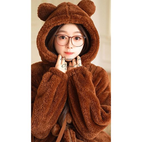 bananagirl卡通加厚保暖睡衣