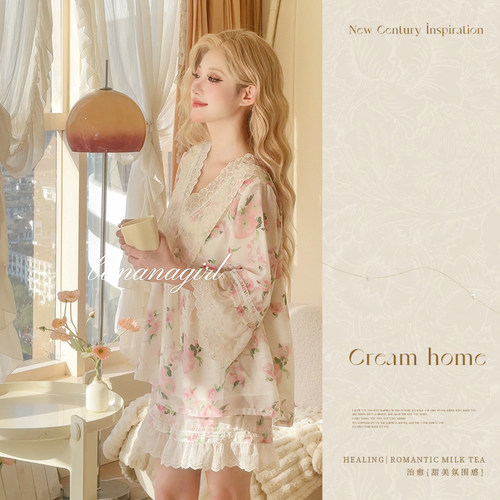 Bananagirl碎花新款女式套装冰丝