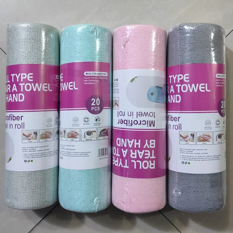 英文包装手撕抹布周抛易撕