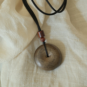 越南老沉香吊坠淡雅自然之香胖乎乎平安扣简约守护护身文玩木饰品