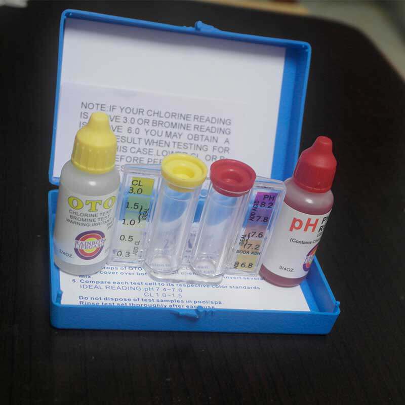泳池验水盒套装PH测试剂OTO余氯检测盒彩虹牌酸碱度测试套装