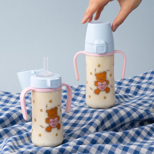 韩国moyuum春日限定新品小熊小雏菊婴幼儿吸管杯奶瓶防胀气 PPSU