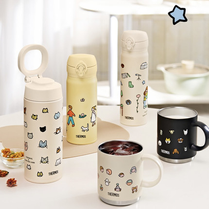 韩国膳魔师zeroperzero联名款猫咪不锈钢保温杯手提随行杯马克杯