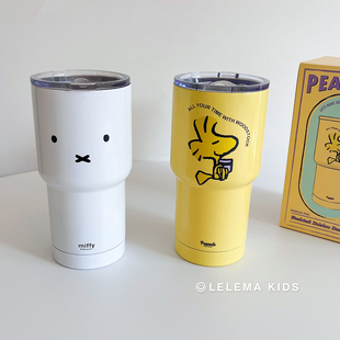 韩国代miffy米菲兔大容量保温杯不锈钢杯保冷咖啡饮品随行杯600ml