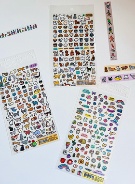 LLM｜韩国zeroperzero品牌授权可爱卡通手帐本素材手机装饰贴画