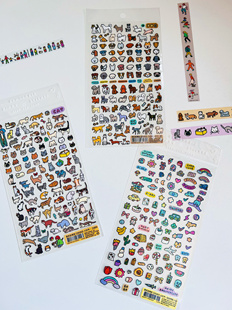 LLM｜韩国zeroperzero品牌授权可爱卡通手帐本素材手机装 饰贴画