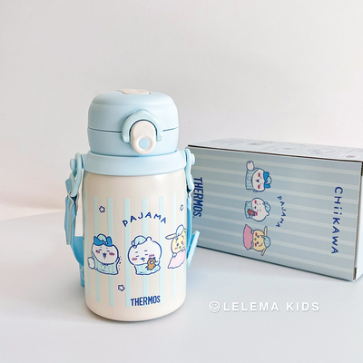 THERMOS膳魔师吉伊卡哇chiikawa联名儿童保温杯学生双饮吸管水杯