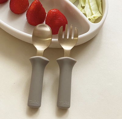 LLM 韩国modui金铜叉勺可消除大肠杆菌儿童辅食勺宝宝学自主进食