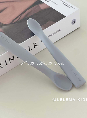 LLM 韩国ROCOU新品铂金硅胶新生婴儿辅食勺宝宝米糊专用硅胶软勺