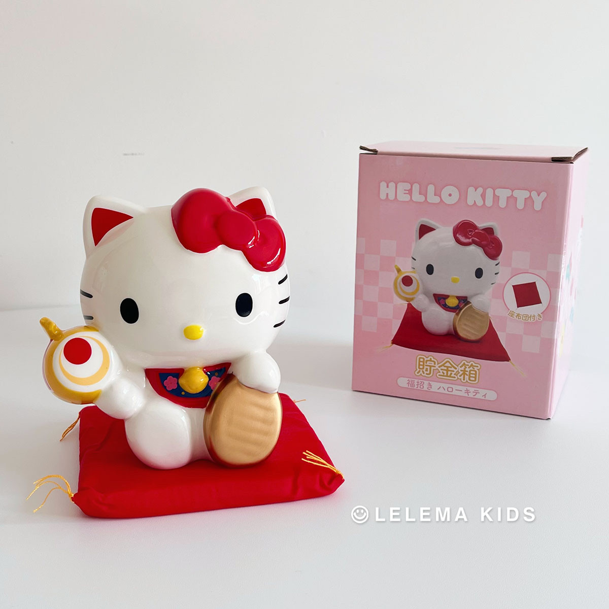 日本购三丽鸥Hello Kitty招财猫存钱罐陶瓷储钱罐摆件公仔手办礼